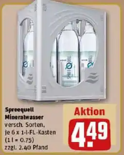 REWE Spreequell Mineralwasser Angebot
