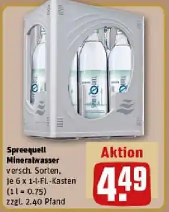 REWE Spreequell Mineralwasser Angebot