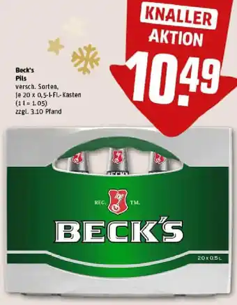 REWE Beck's Pils Angebot