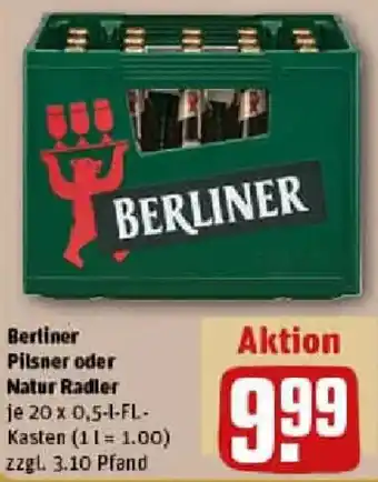 REWE Berliner Pilsner oder Natur Radler Angebot