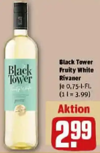 REWE Black Tower Fruity White Rivaner Angebot