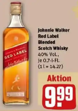 REWE Johnnie Walker Red Label Blended Scotch Whisky Angebot