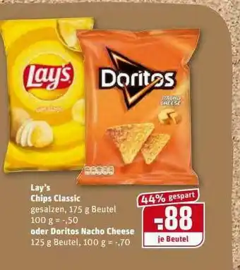 REWE Kaufpark Lay's Chips Classic Oder Doritos Nacho Cheese Angebot