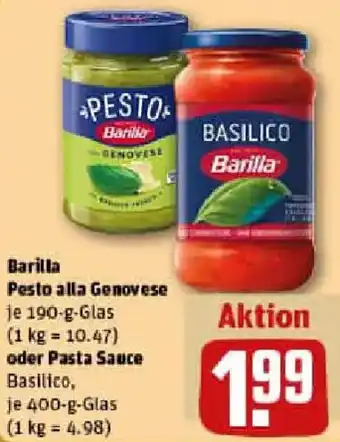 REWE Barilla Pesto alla Genovese oder Pasta Sauce Angebot