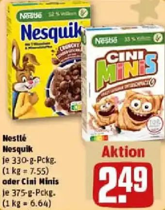 REWE Nestlé Nesquik oder Cini Minis Angebot