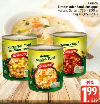 Edeka Erasco Eintopf oder Familiensuppe Angebot
