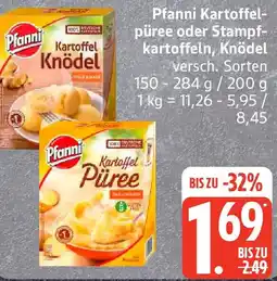 Edeka Pfanni Kartoffelpüree oder Stampfkartoffeln, Knödel Angebot