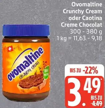 Edeka Ovomaltine Crunchy Cream oder Caotina Creme Chocolat Angebot