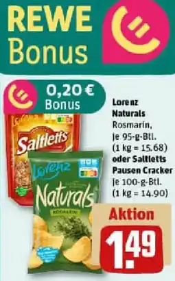 REWE Lorenz Naturals oder Saltletts Pausen Cracker Angebot