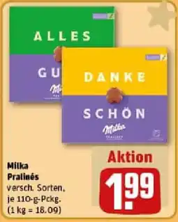 REWE Milka Pralinés Angebot