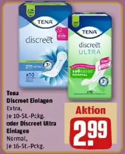 REWE Tena Discreet Einlagen oder Discreet Ultra Einlagen Angebot