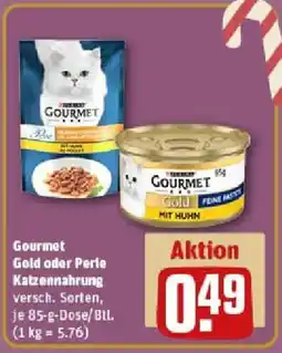 REWE Gourmet Gold oder Perle Katzennahrung Angebot