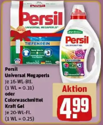 REWE Persil Universal Megaperls oder Colorwaschmittel Kraft Gel Angebot