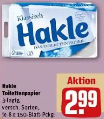 REWE Hakle Toilettenpapier Angebot