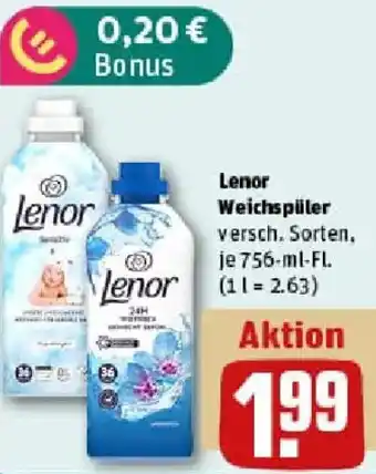 REWE Lenor Weichspüler Angebot