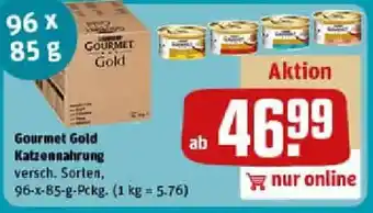 REWE Gourmet Gold Katzennahrung Angebot