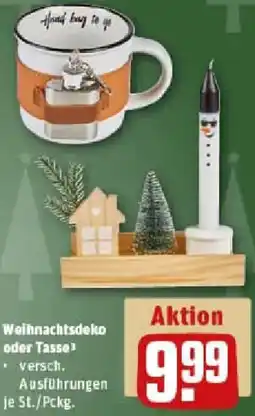 REWE Weihnachtsdeko oder Tasse Angebot
