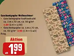REWE Geschenkpapier Weihnachten Angebot