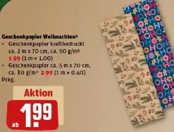 REWE Geschenkpapier Weihnachten Angebot