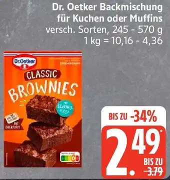 Edeka Dr. Oetker Backmischung für Kuchen oder Muffins Angebot