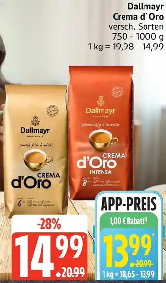 Edeka Dallmayr Crema d'Oro Angebot