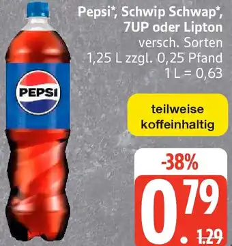Edeka Pepsi, Schwip Schwap, 7UP oder Lipton Angebot
