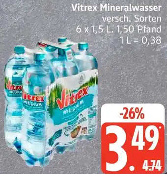 Edeka Vitrex Mineralwasser Angebot