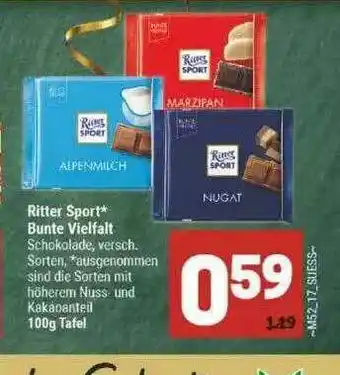 Marktkauf Ritter Sport Bunte Vielfalt Angebot