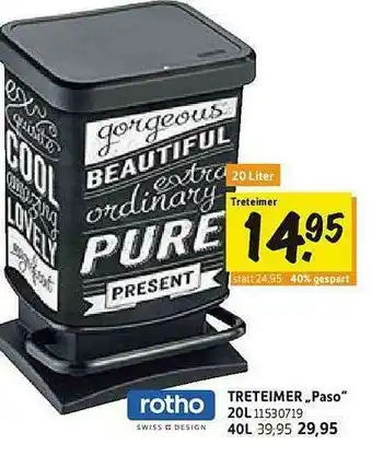 SCONTO Rotho Treteimer „paso“ Angebot