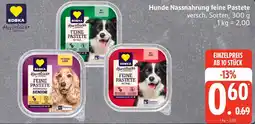 Edeka EDEKA Herzstucke Hunde Nassnahrung feine Pastete Angebot