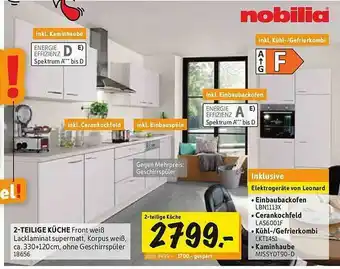 SCONTO Nobilia 2-teilige Küche Angebot