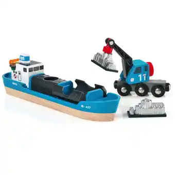 Netto Marken-Discount BRIO Spielfahrzeug World Containerschiff mit Kranwagen Angebot