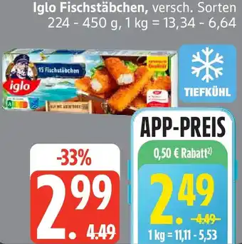 Edeka Iglo Fischstäbchen Angebot
