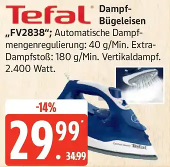 Edeka Tefal Dampf Bügeleisen ,,FV2838" Angebot