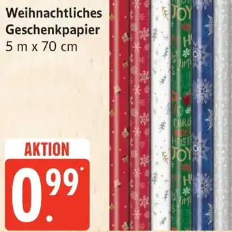 Edeka Weihnachtliches Geschenkpapier Angebot