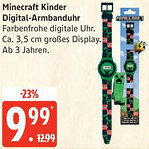 Edeka Minecraft Kinder Digital-Armbanduhr Angebot