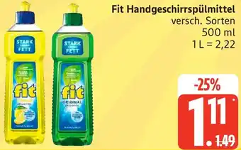 Edeka Fit Handgeschirrspülmittel Angebot