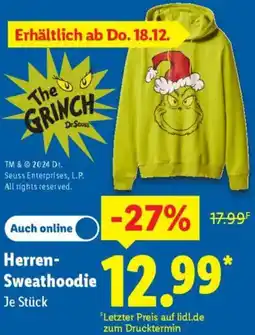 Lidl Herren Sweathoodie Angebot