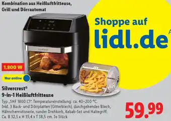 Lidl Silvercrest 9-in-1 Heißluftfritteuse Angebot