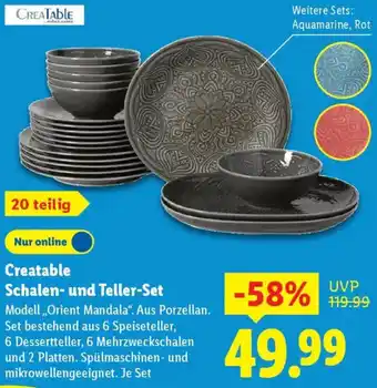 Lidl Creatable Schalen- und Teller-Set Angebot