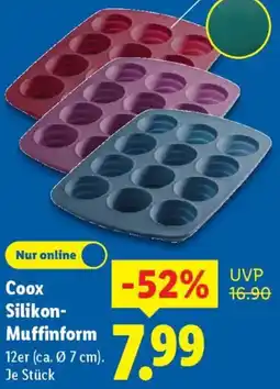 Lidl Coox Silikon Muffinform Angebot