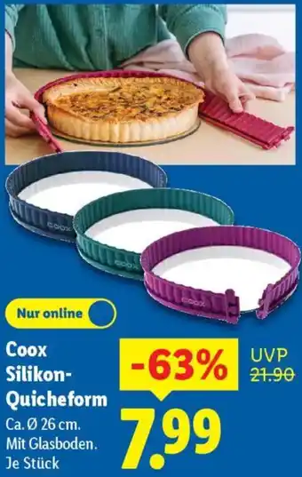 Lidl Coox Silikon Quicheform Angebot