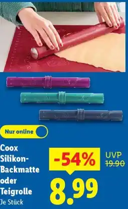 Lidl Coox Silikon Backmatte oder Teigrolle Angebot