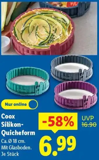 Lidl Coox Silikon Quicheform Angebot
