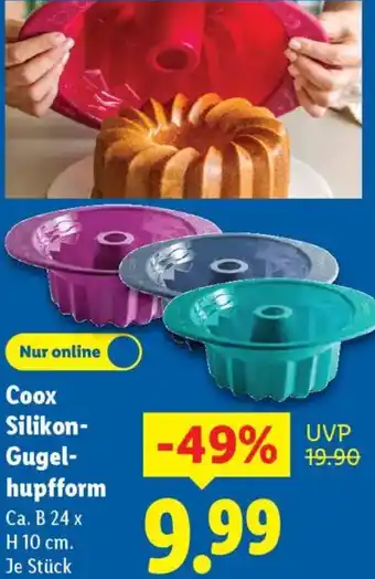 Lidl Coox Silikon Gugelhupfform Angebot