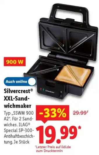 Lidl Silvercrest XXL-Sandwichmaker Angebot