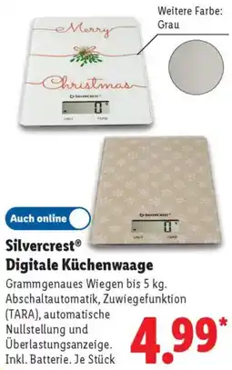 Lidl Silvercrest Digitale Küchenwaage Angebot