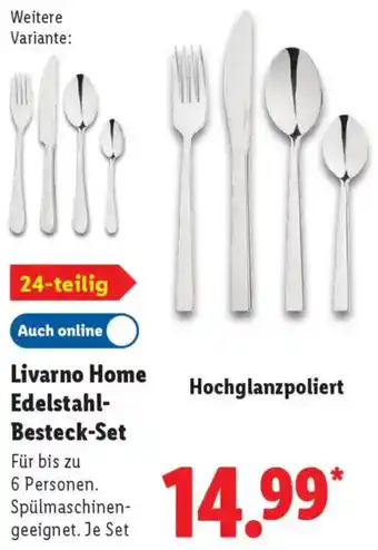 Lidl Livarno Home Edelstahl Besteck-Set Angebot