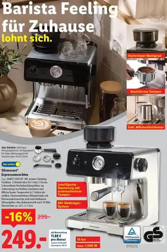Lidl Silvercrest Espressomaschine Angebot