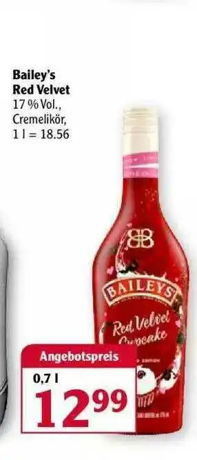 Globus Bailey's Red Velvet Angebot